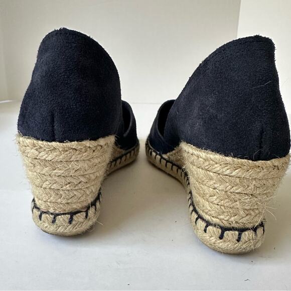 Verbenas Mamen Serraje Espadrilles size EU 39 Marine Blue Tan Wedges - Picture 8 of 13
